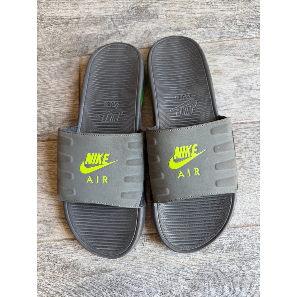 Nike Air Max Camden‎ Slides Sandals Size 14 Grey Volt BQ4626-001 Mens Shoes Gray